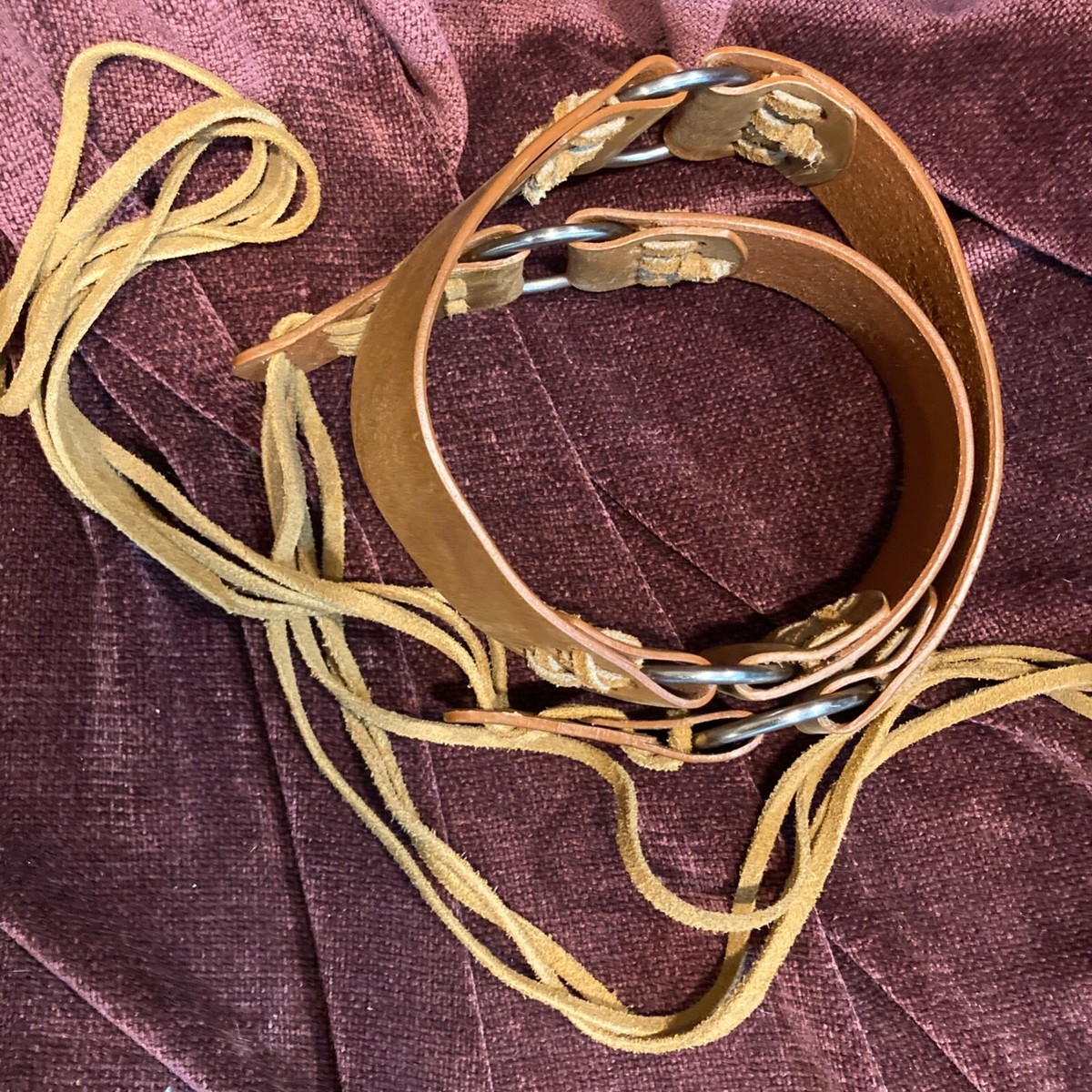 Leather Belt Western Influence Long Fringe Tie Fashion Metal  display picture 1