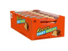 Reese's FAST BREAK Peanut Butter Nougat Candy Bars, 1.8 Oz (Pack of 18)