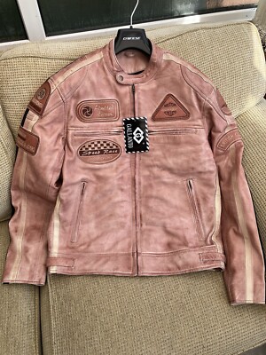 Damen Leder Motorrad Jacke groß nie getragen 229  Lambretta Vespa