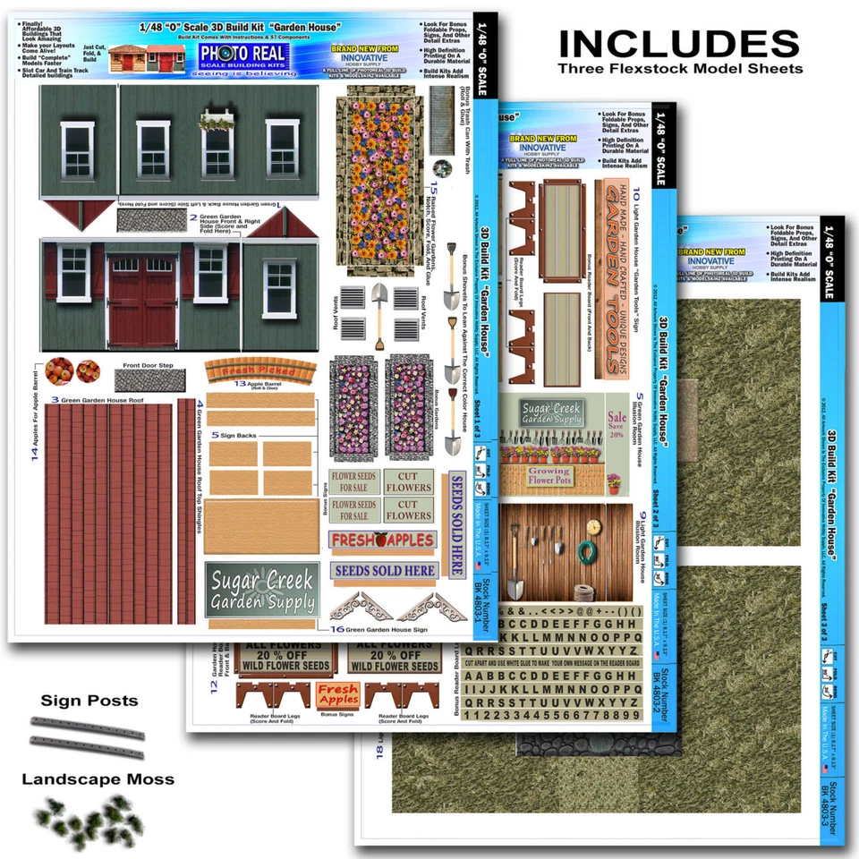 BK 4303 1:43 Scale "Garden Houses" Photo Real Scale Building Kit - Image 3 of 4