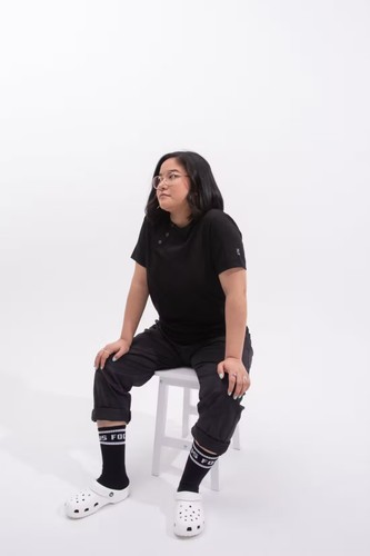 TILIT WORK HENLEY TEE - Black/L