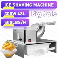 300W Snow Cone Shaver Electric Shaved Ice Maker,Commercial Household Ice Machine