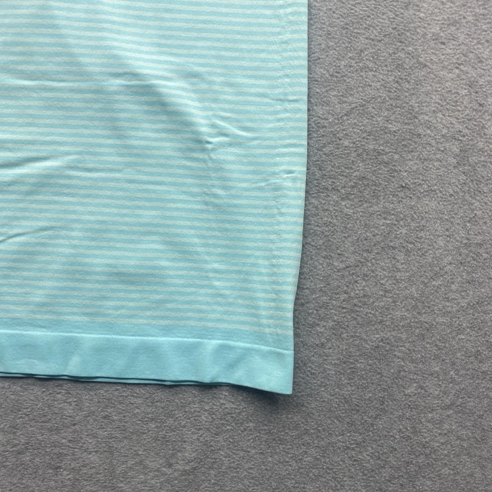 Camiseta sin mangas Under Armour para mujer pequeña espalda deportiva ajustada atlética azul logotipo a rayas Foto 2 de 4