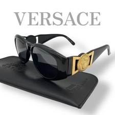 Gianni Versace Sunglasses Medusa Black Gold Men's Authentic