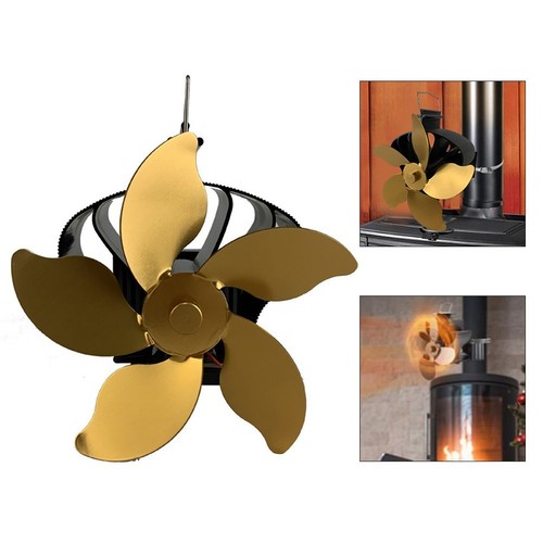 Magnetic Attachment 5 Blade Stove Fan Efficient Heat Distribution Solution - Zdjęcie 4 z 11