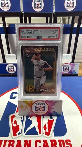 20.) 2024 Topps Update Paul Skenes #US100 RC Pirates PSA 9