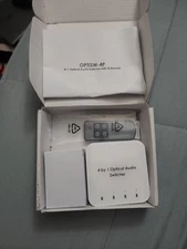 Premium 4-Port Digital Optical Audio Switch With IR Remote Controller