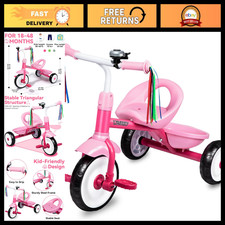 Toddler Tricycle for 2-4 Years Old Girls - 3 Wheel Bike, Pink, Fun Safe Ride