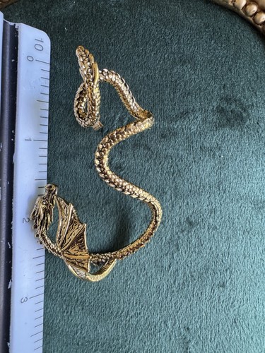 Einzelner Kunstgold fliegender Drache Design einteiliger Ohrring Legierung Schmuck rechtes Ohr - Bild 3 von 4