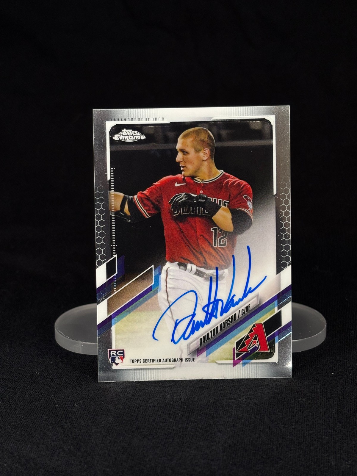 2021 Topps Chrome - Rookie Autographs Daulton Varsho #RA-DV (AU, RC)