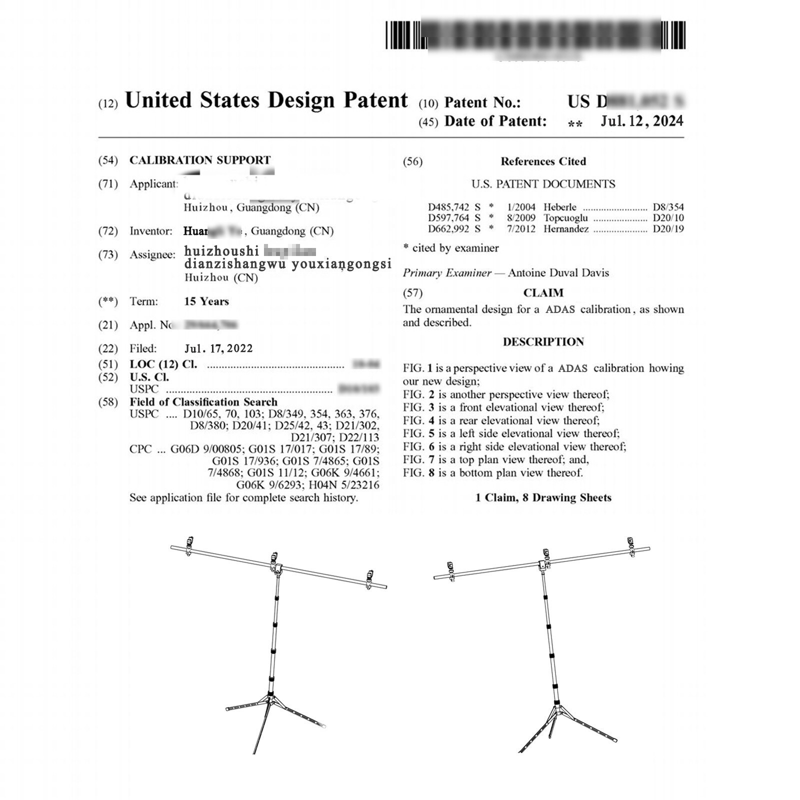 LDW Front Windshield Camera Aiming ADAS Calibration Target Boards For Honda
