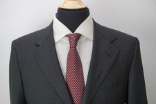 Sartoria Partenopea Gray Blue Striped Wool 2 Pc Suit Jacket Pants 40R 50EU NEW
