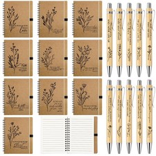 20 Sets Bible Verse Spiral Notebook with Bamboo Christian Pens Aesthetic Reli...