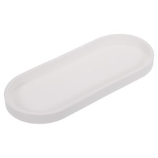 Bathroom Vanity Tray, 11.8"x5" Silicone Soap Dispenser Trays, White