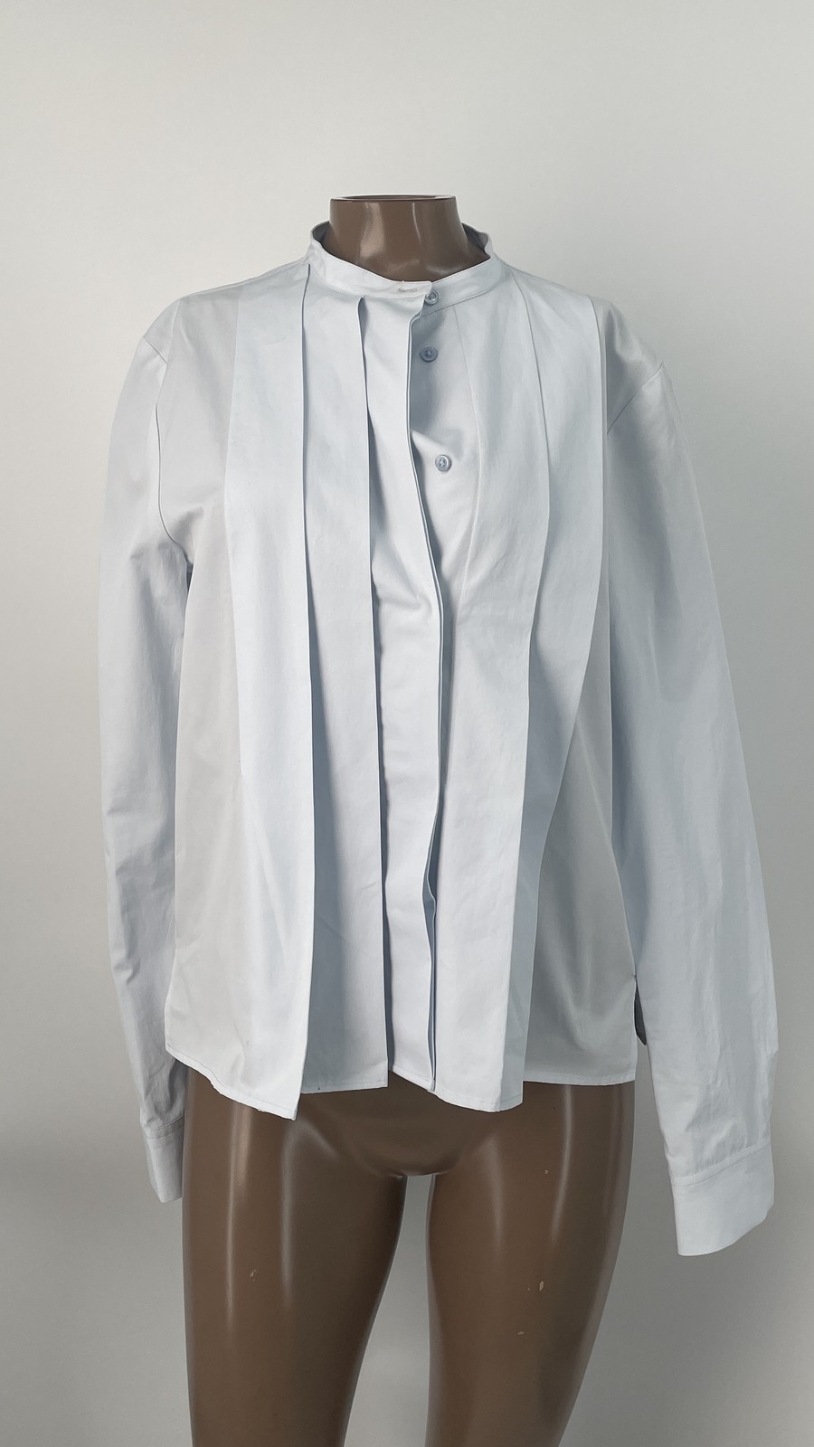 TWP Womens Button Down Shirt Plein Air/Light Blue Size XS Close Call Top Cotton