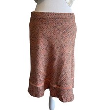 midi tweed pink skirt