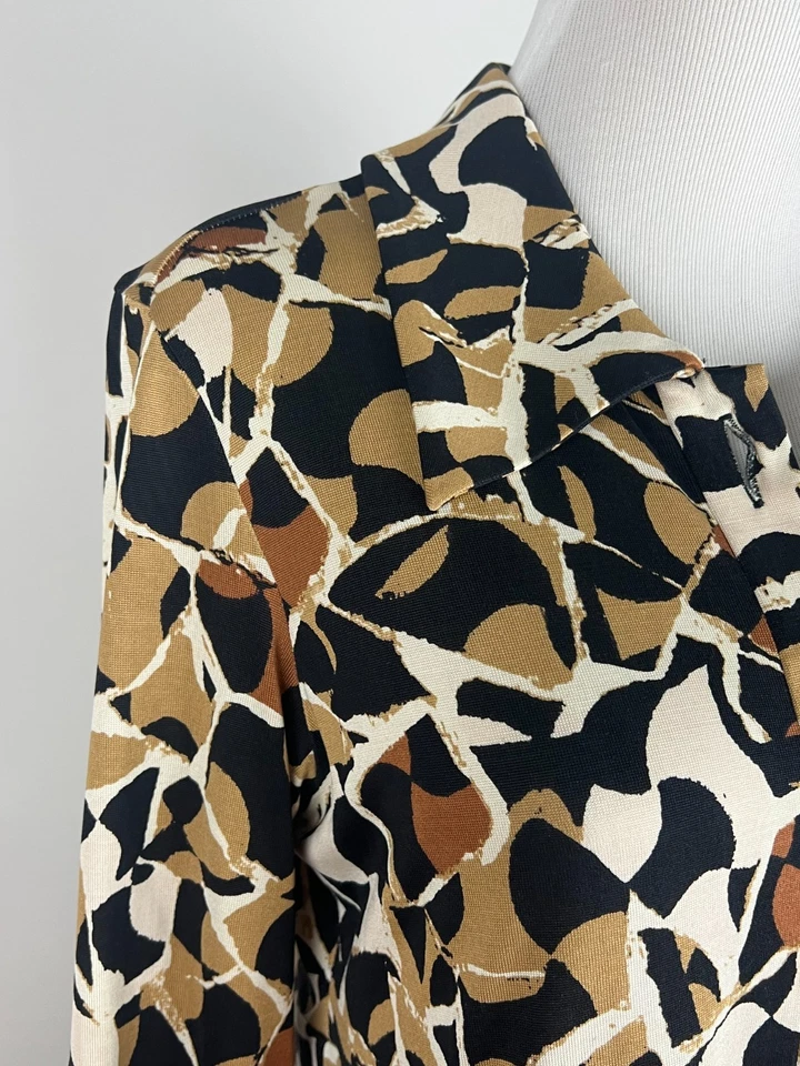 Jersey de seda DIANE VON FURSTENBERG 3/4sl 'Selamanka Shirt Dress' (bolsillos) - 8 Foto 3 de 4