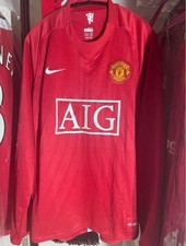 NIKE M.U. 07-08 Home Long Sleeve Jersey M - Excellent Condition