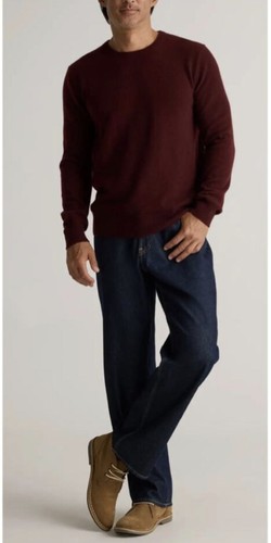 Quince Mens Mongolian Cashmere Crewneck Sweater Burgundy M Medium - Picture 3 of 10
