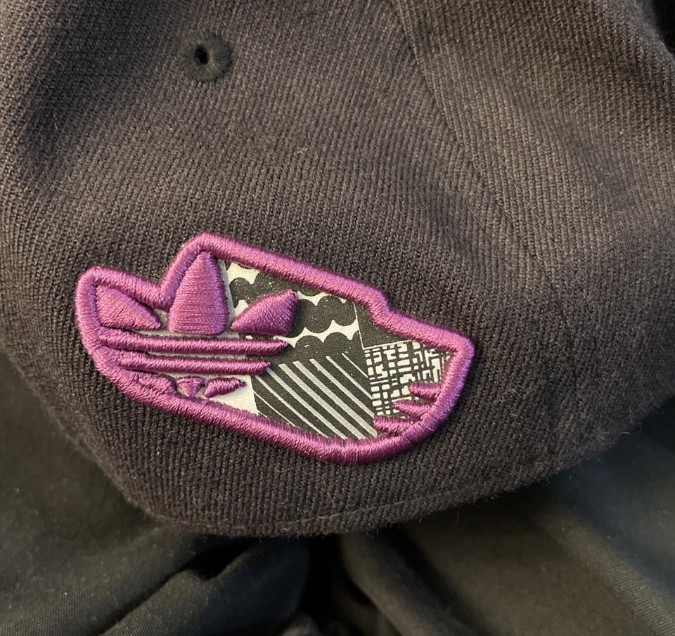 Black And Purple Large Adidas Baseball Cap - Image 4 of 4
