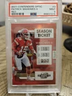 2021 Contenders Optic - Season Ticket Patrick Mahomes II Red Prizm /175 PSA 9