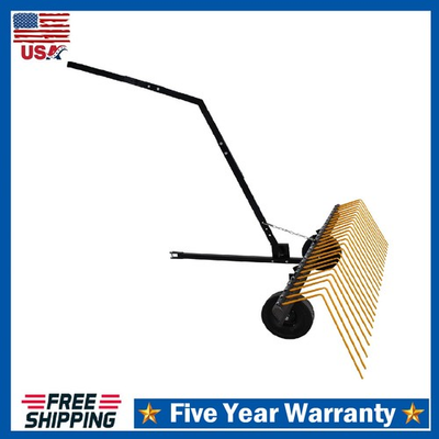#ad #ad 60quot; ATV Tow Behind Heavy Duty Steel Lawn Straw Rake Lawn Tractor Landscape Rake $148.49
