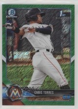 2018 Bowman Chrome Green Shimmer Refractor 47/99 Christopher Torres Chris 0f8