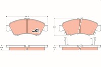 Bremsbelagsatz Scheibenbremse Cotec TRW GDB1164 FüR Honda Jazz Civic EK Logo MA