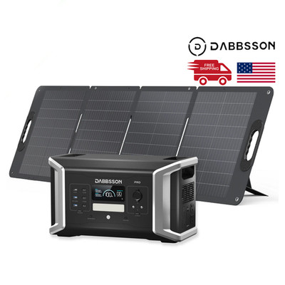 Dabbsson 2000W 1024Wh Portable Power Station Generator + 420W Solar Panel US
