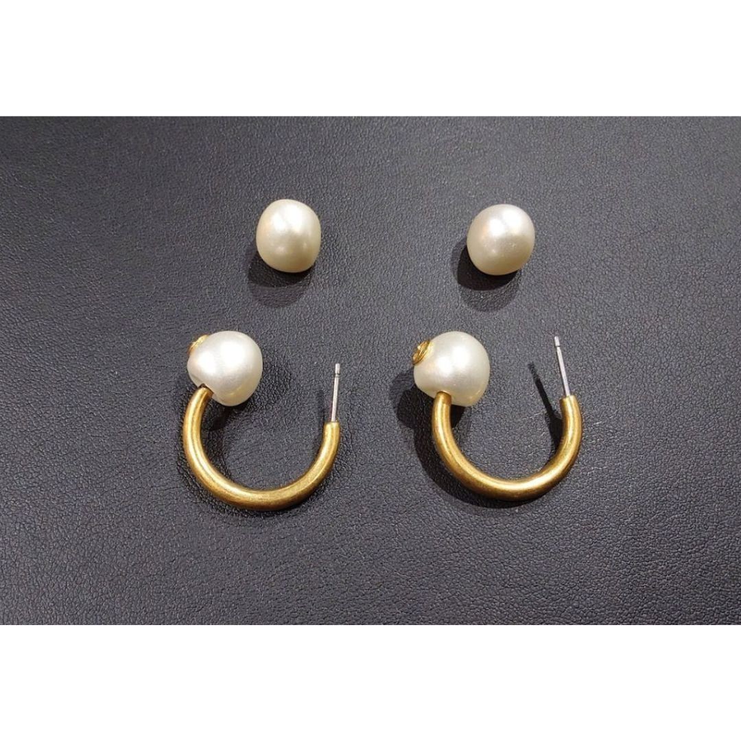 Authentic GUCCI Pearl Interlocking G Earrings Dou… - image 13