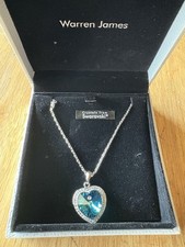 Warren James Heart Necklace with Swarovski Crystals in Gift Box