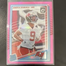 Pink Panini Donruss Optic Rated Rookie 2024 NFL 3 Cards: Egbuka, Sanders, Burden