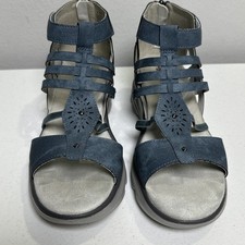 JBU BY JAMBU WOMENS SANDALS SIZE 9 Orchid Blue denim memory foam Summer Open Toe