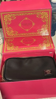 New Versace Travel Cosmetic Make Up Bag Case Purse Wristlet