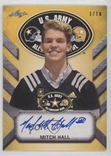 2017 Leaf Metal US Army All-American Bowl Tour Yellow 1/10 Mitch Hall Auto 0b1y