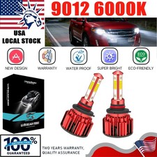 For Ford Edge 2011-2014 10000K 2pc 9012 LED Headlight High/Low Beam Bulbs Kit