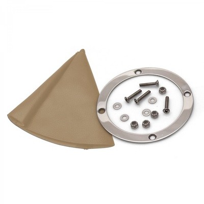Vertical Shift or Emergency Brake Tan Boot and Silver Ring 