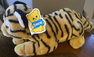 Vintage 1987 DAKIN Pillow Soft Tiger Plush #31-54390 Tigre w/Original Tags