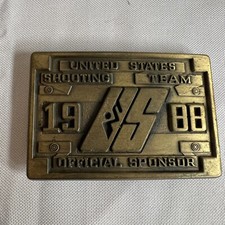 Vintage Seoul Olympics US Shooting Team Belt Buckle Vintage 1988
