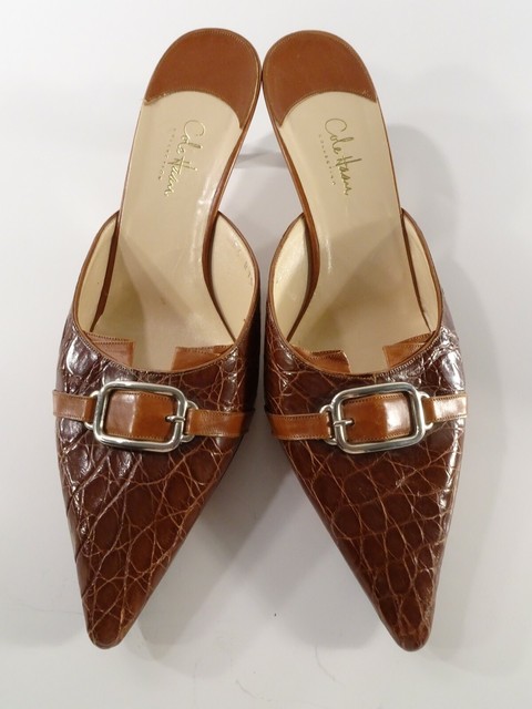 silver mule sandals