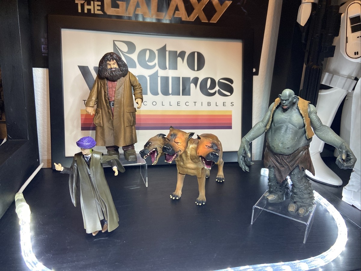 Harry Potter Action Figure Lot (4) Hagrid Cerberus “Fluffy