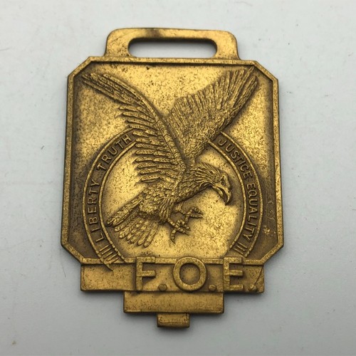 FOE Uhr FOB Bruderorden Adler Freiheit Wahrheit Gerechtigkeit Gleichheit Vintage