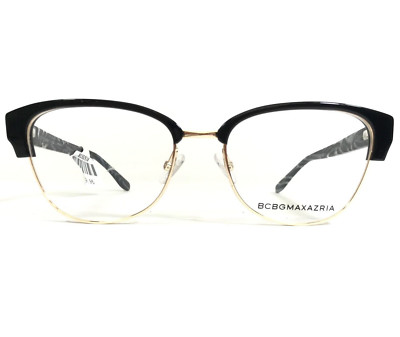 BCBGMAXAZRIA Brille Rahmen ASHYLYN BLACK Grau Marmor Gold Cat Eye 53-17-140