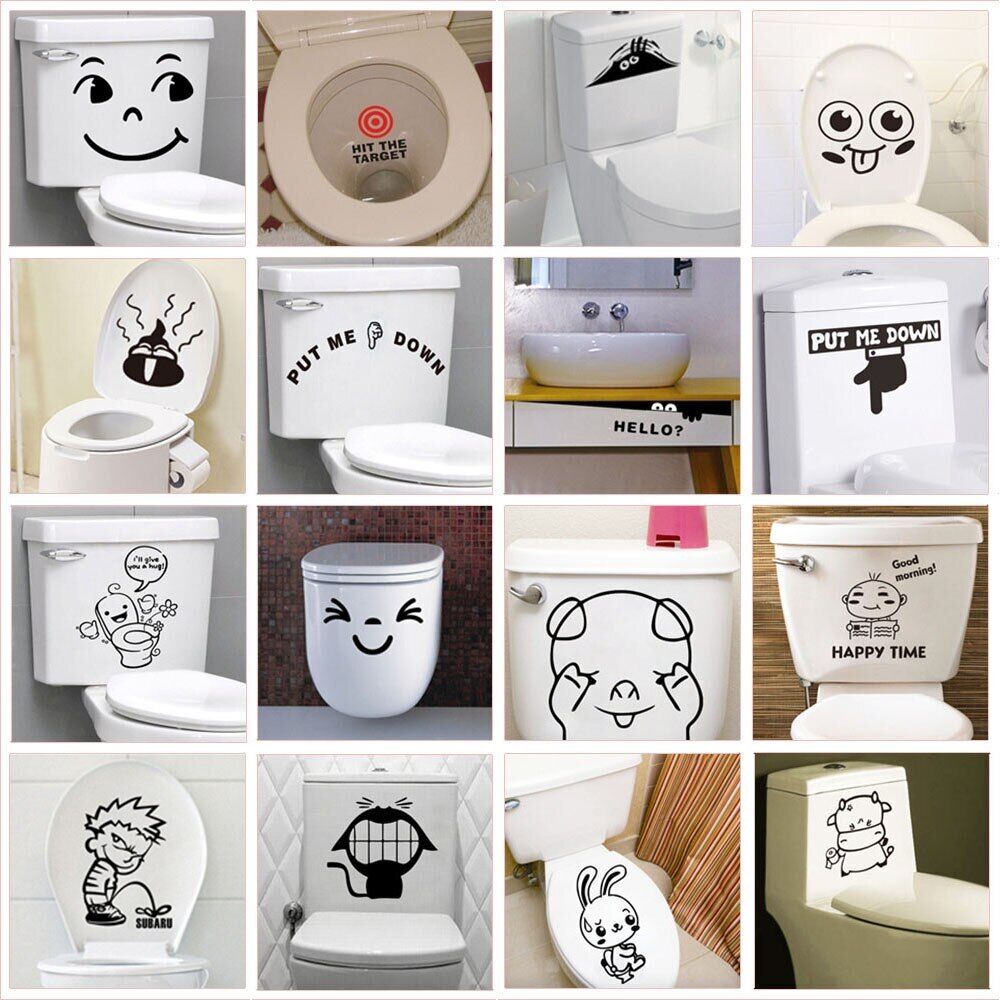 Toilet Stickers For Home Decoration Waterproof Vinyl Mural Art Diy 3d Wc