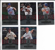 2009 Upper Deck Icons ICONS Pick-A-Card Billingsley Lee Youkilis Randy Johnson +