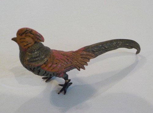 Austria Bronze Miniature Cold Painted Pheasant Figurine - Picture 8 of 8