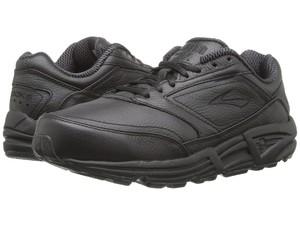 brooks black leather shoes