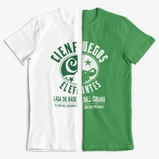 CIENFUEGOS Havana Baseball de Cuba Shirt Jersey ELEFANTES Elephants Short Sleeve