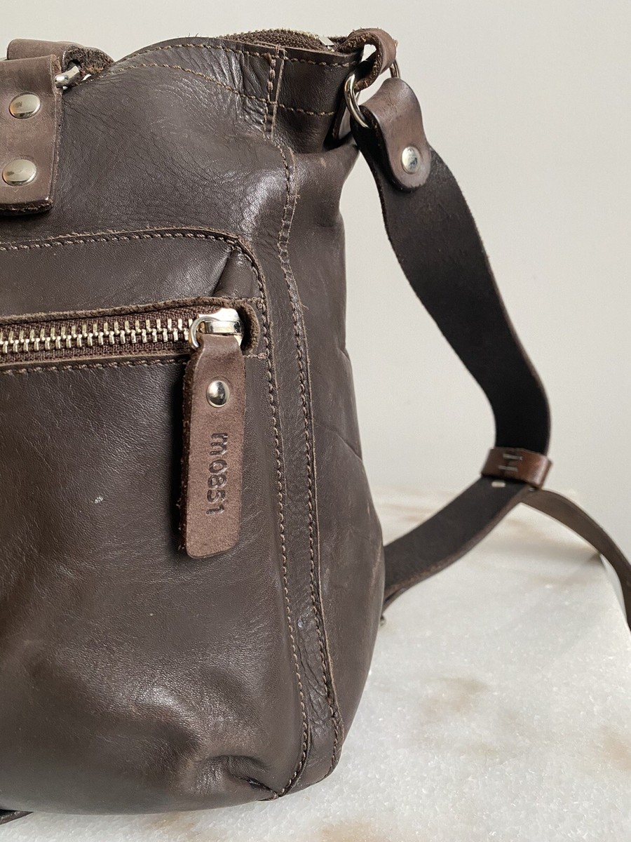 M0851 コヨーテ M0851 BROWN LEATHER CROSSBODY BAG | eBay