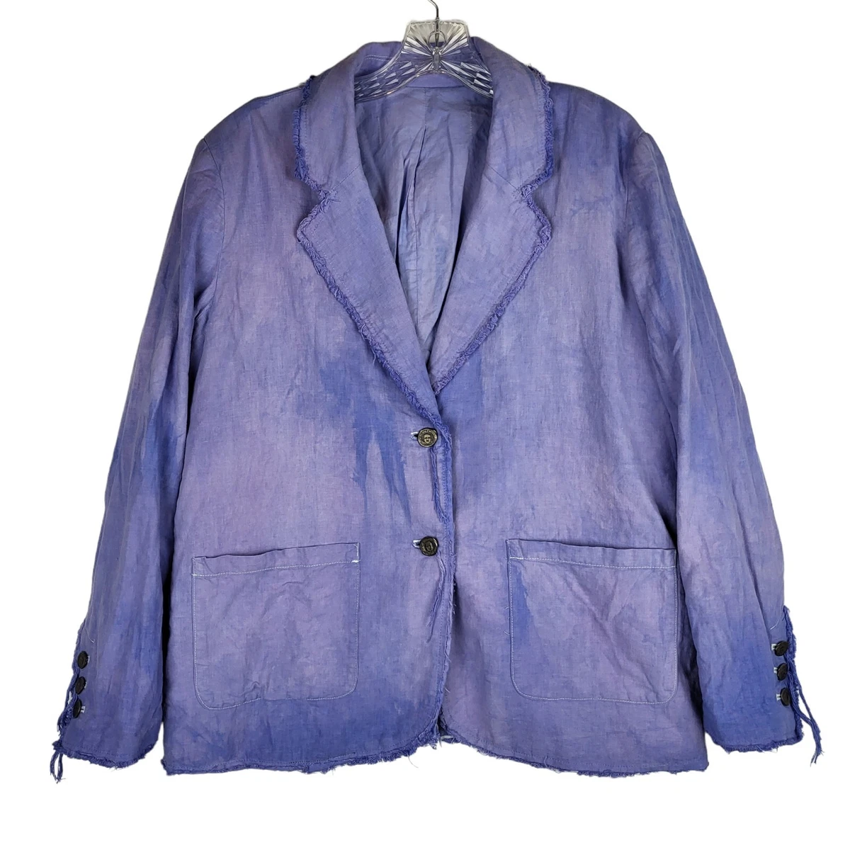 Imp Of The Perverse Women's Lilac Blazer Distressed Jacket Sz